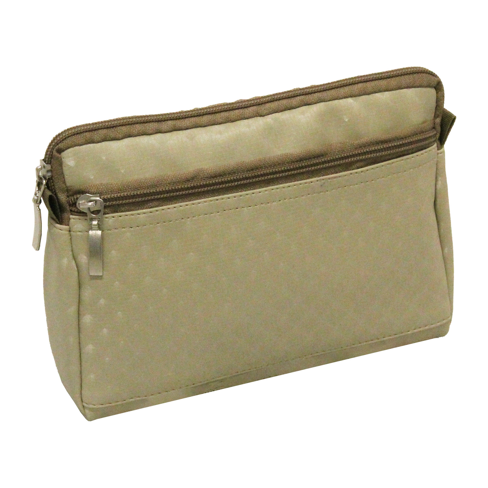 Nécessaire LS Bolsas 2 divisões em Soft Touch bege – NC6181