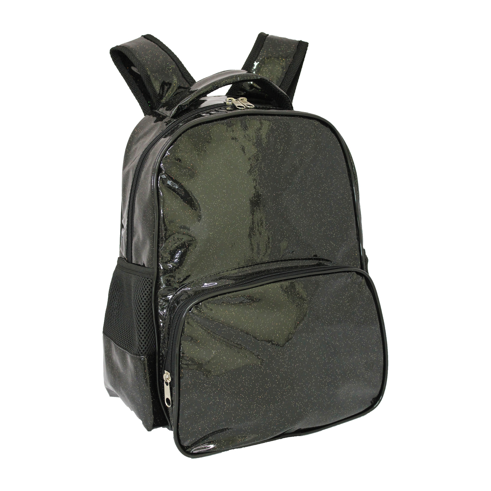 Mochila preta LS em glitter com 4 divisões – MO3187